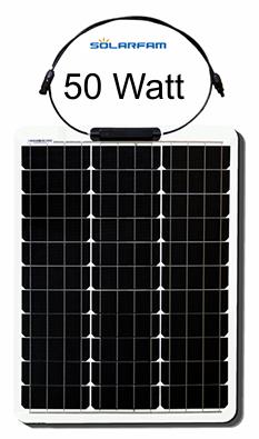 Goedkope 12V-MONO-FLEXIBLE 50W semi flexibele zonnepanelen set - Afbeelding 2