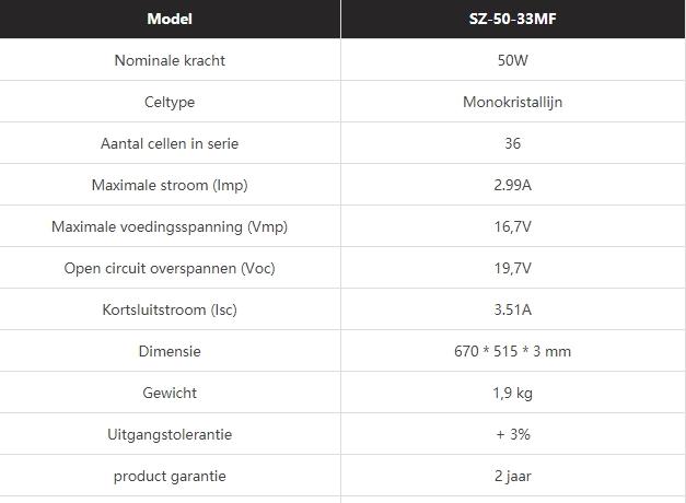Goedkope 12V-MONO-FLEXIBLE 50W semi flexibele zonnepanelen set - Afbeelding 3