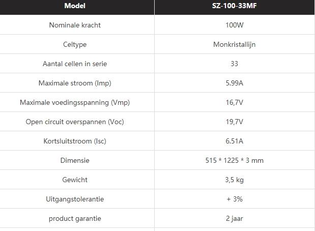 Goedkope 12V-MONO-FLEXIBLE 100W semi flexibele zonnepanelen set - Afbeelding 3