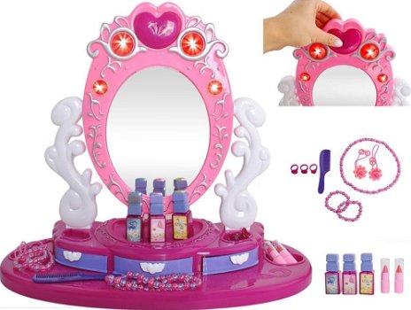 Kinder make-up tafel, Kinder opmaakspiegel – kaptafel - Princes - Kantelbaar - 0