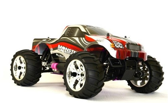 RC auto nitro HSP Monster Truck rood 70 km/h 1:10 2.4GHZ - 0