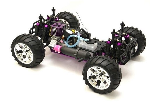 RC auto nitro HSP Monster Truck rood 70 km/h 1:10 2.4GHZ - 3