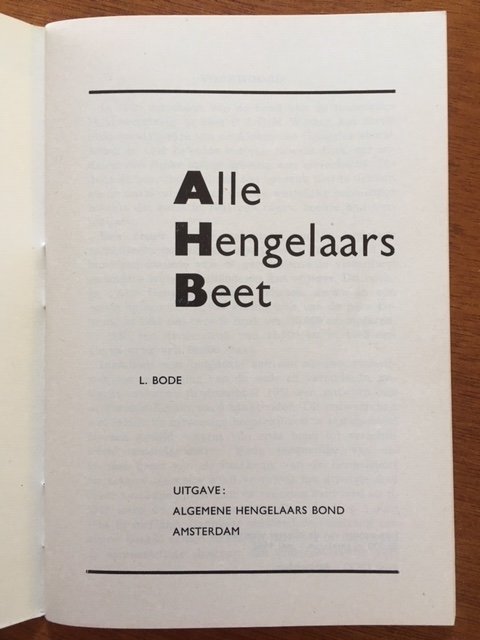 Alle Hengelaars Beet - L. Bode (1966) - Afbeelding 3