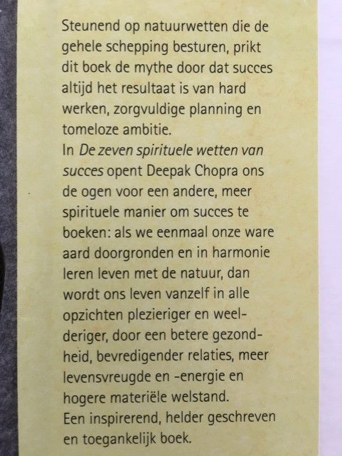 De zeven spirituele wetten van succes - Deepak Chopra - Afbeelding 3