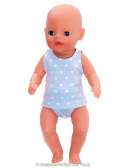 Baby Born Soft 36 cm Ondergoed sterretjes/lichtblauw