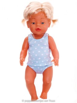 Baby Born 43 cm Ondergoed sterretjes/lichtblauw