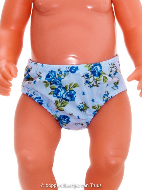 Baby Born 43 cm Jurksetje blauw/roosjes - Afbeelding 4