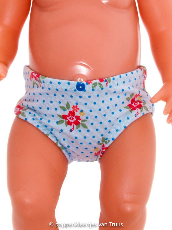 Baby Born 43 cm Jurksetje blauw/bloem/stipjes - Afbeelding 4