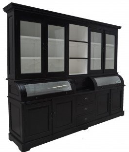 Buffetkast Bastiaan zwart - wit 260 x 50/35 x 210cm - nr. 1