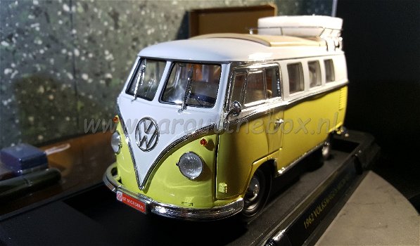 Volkswagen microbus geel 1:18 Lucky Diecast - 1