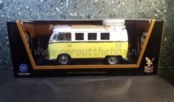 Volkswagen microbus geel 1:18 Lucky Diecast - 4