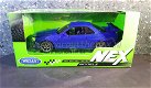 Nissan Skyline GT-R (R34) blauw 1:24 Welly - 3 - Thumbnail