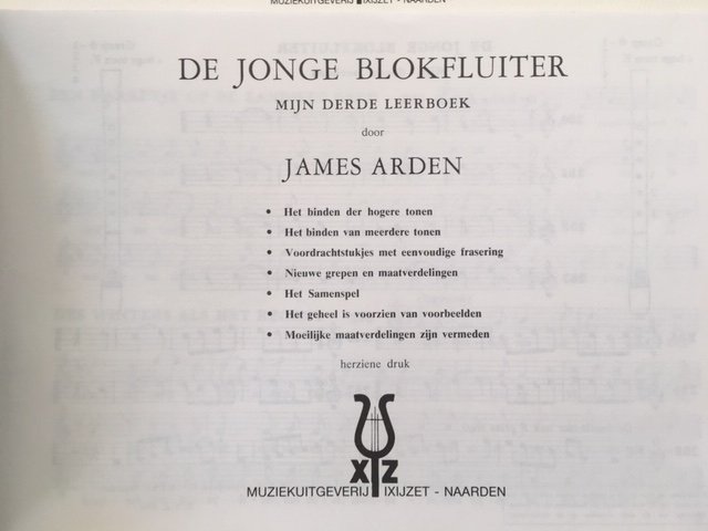 De jonge blokfluiterer deel 1 t/m 4 - James Arden - Afbeelding 8