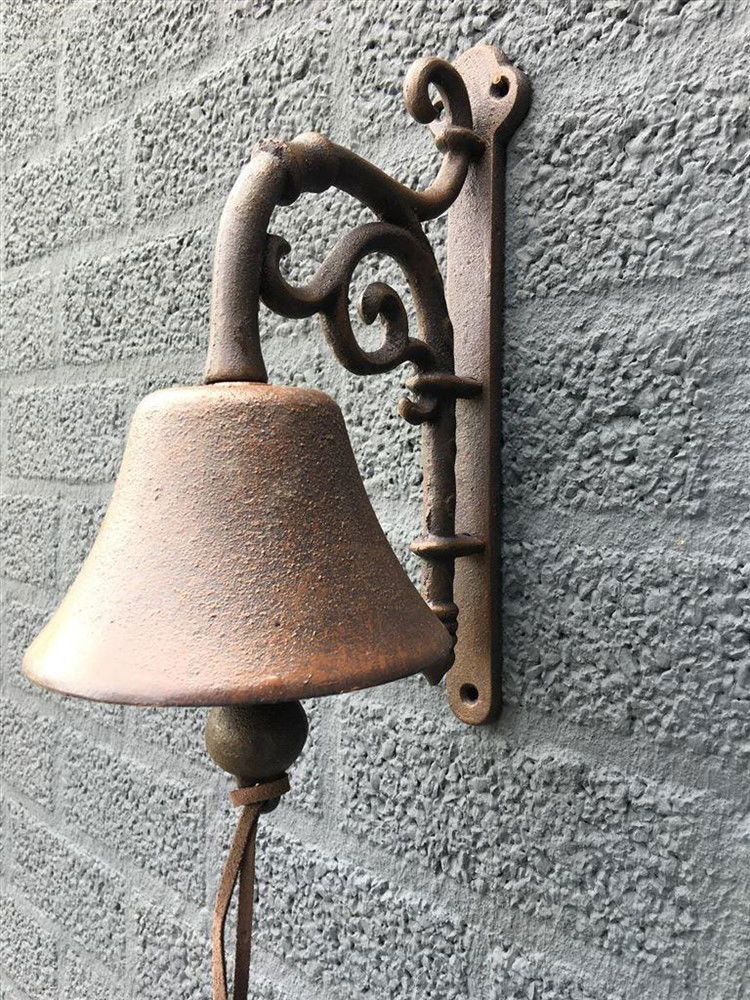 Deurbel klassiek, gietijzer bruin, mooie klank.-bel-deco - Afbeelding 6