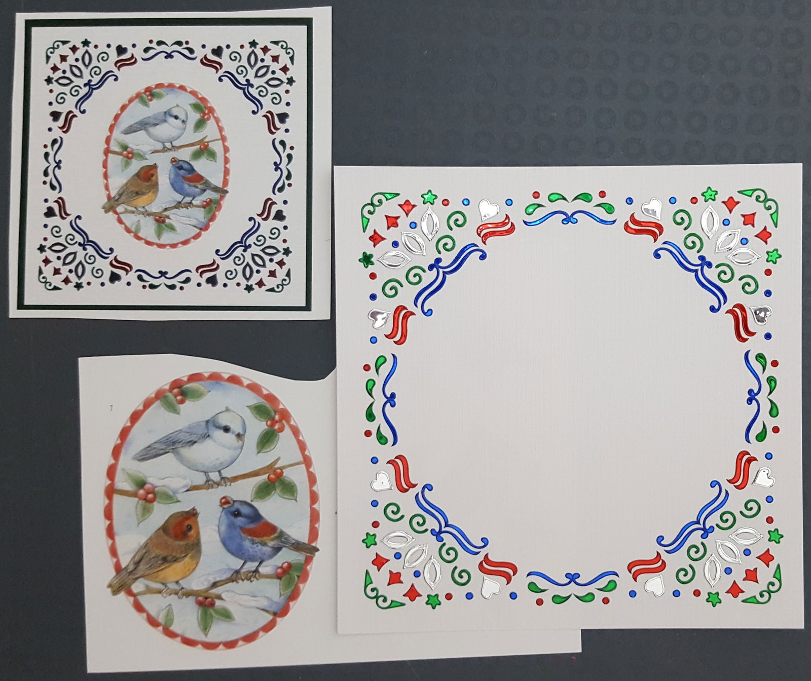 3D kaart --- Vogels op de bessentakken - Afbeelding 2