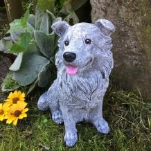 Tuinbeeld hond, Collie - stenen beeld, dierenbeeld-hond - nr. 1
