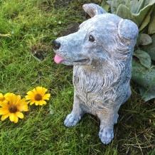 Tuinbeeld hond, Collie - stenen beeld, dierenbeeld-hond - Afbeelding 4