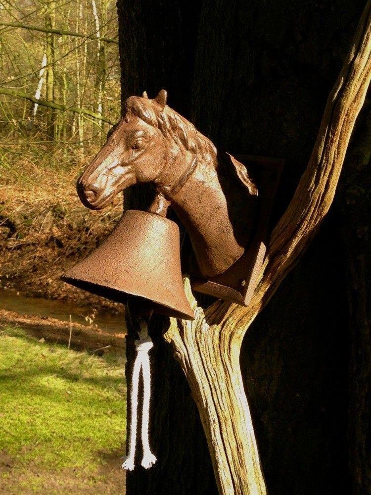 Deurbel met paard, gietijzer- paard -deurbel -bel - Afbeelding 2