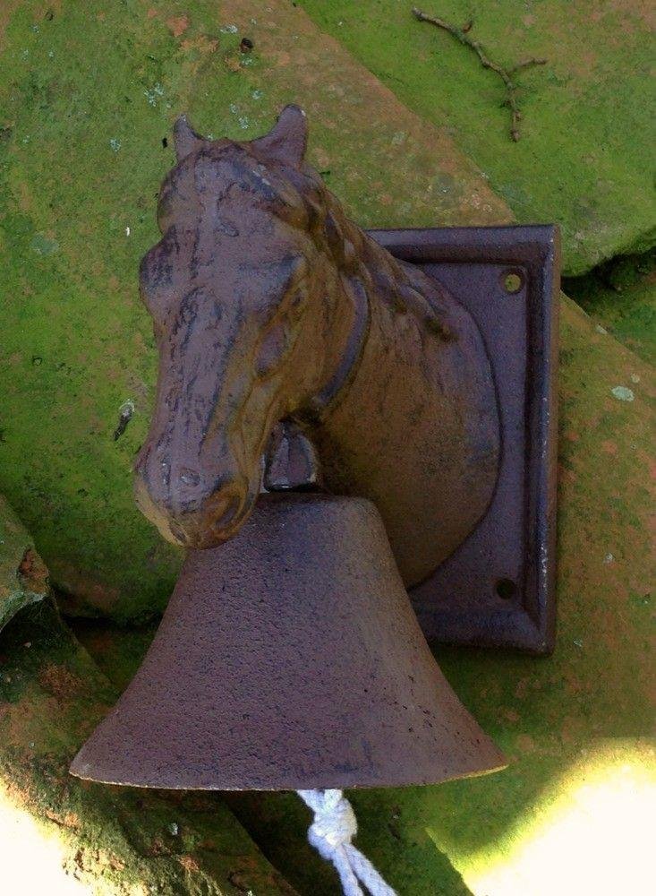 Deurbel met paard, gietijzer- paard -deurbel -bel - Afbeelding 3
