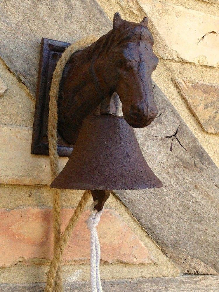 Deurbel met paard, gietijzer- paard -deurbel -bel - Afbeelding 4