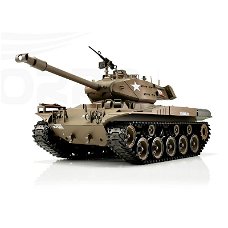 RC tank 1/16 RC M41A3 Walker Bulldog green BB+IR 2.4GHz met schietfunctie rook en geluid en IR 11160