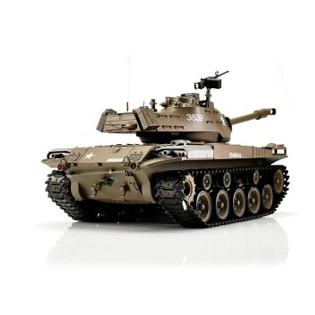 RC tank 1/16 RC M41A3 Walker Bulldog green BB+IR 2.4GHz met schietfunctie rook en geluid en IR 11160 - 1