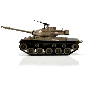 RC tank 1/16 RC M41A3 Walker Bulldog green BB+IR 2.4GHz met schietfunctie rook en geluid en IR 11160 - 2
