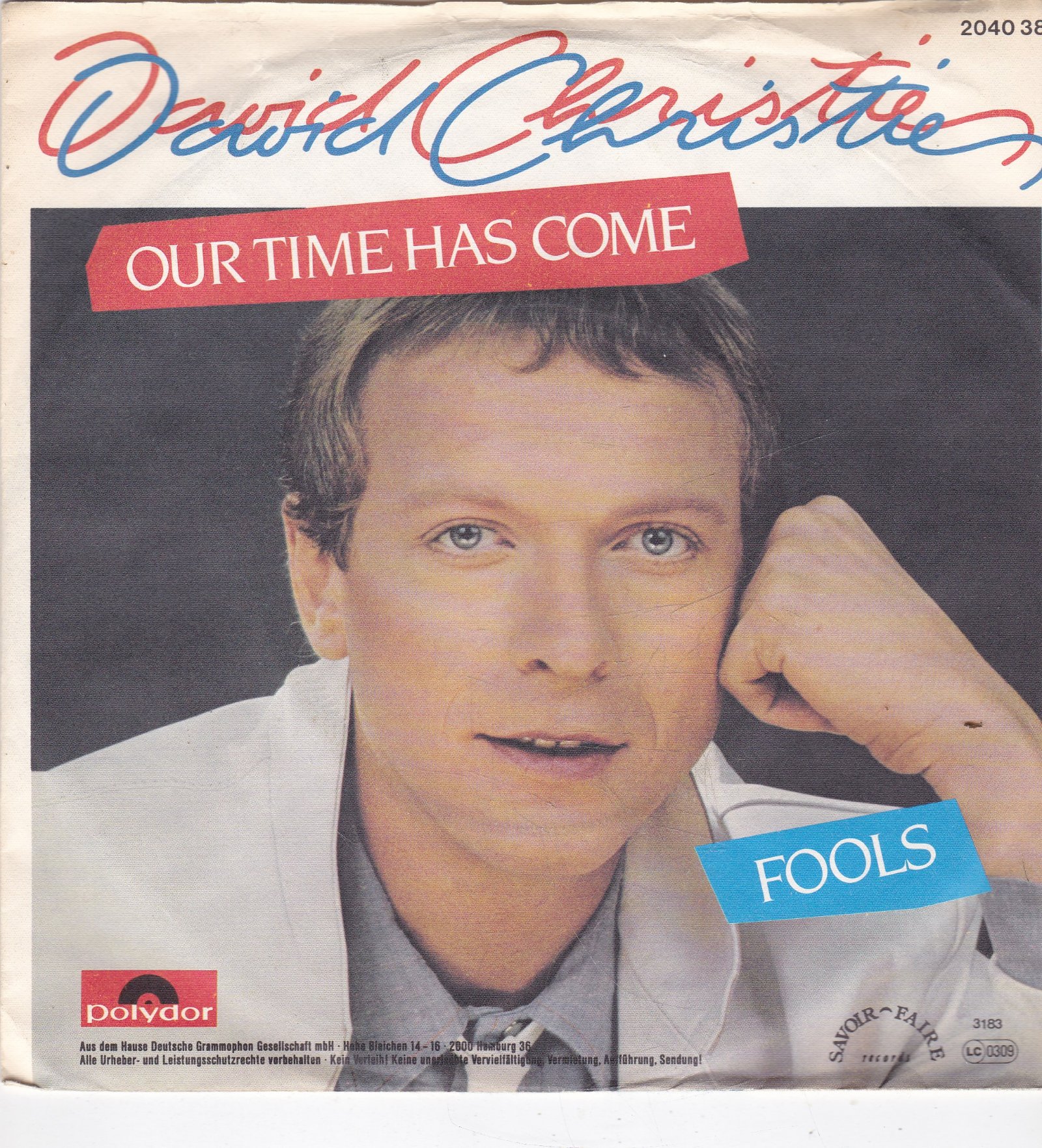Single David Christie - Our time has come - nr. 1