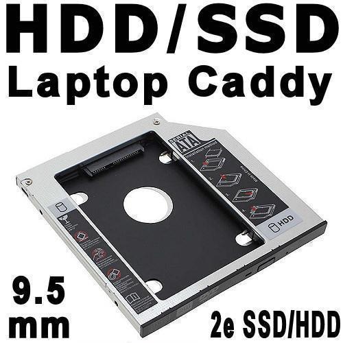 HDD / SSD Caddy, extra 2.5" SATA HDD/SSD in Laptop Notebook - Afbeelding 2