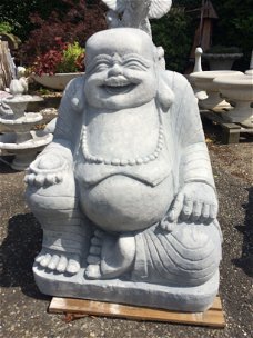 Boeddha beeld, tuinbeeld Boeddha, steen - groot formaat