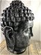 Boeddha hoofd, Indonesisch, grijs-zilver, huis en tuin decoratie - 5 - Thumbnail