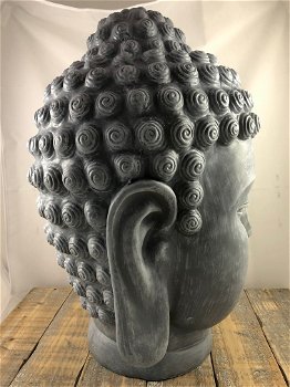 Boeddha hoofd, Indonesisch, groot, polystein - 3