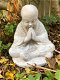 Een stenen monnik beeld, Shaolin tuinbeeld - 1 - Thumbnail