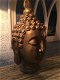 Groot Boeddha hoofd, zwaar hoofd, polystein - 1 - Thumbnail