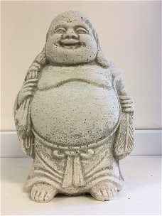 Massief stenen Boeddha, vrolijke Boeddha