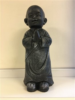 Mediterende monnik, Shaolin, steen, tuinbeeld en beeld voor binnen - 0