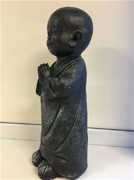 Mediterende monnik, Shaolin, steen, tuinbeeld en beeld voor binnen - 3