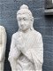Staande Boeddha, groot, steen, white wash - 3 - Thumbnail