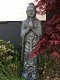 Tuinbeeld Boeddha groot, groetend, steen - 0 - Thumbnail