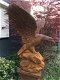 Adelaar, tuinbeeld, met gespreide vleugels, oxide steen - 5 - Thumbnail
