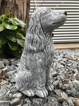 Decoratie dierenbeelden, hond Cocker Spaniel, steen, tuinbeeld - 1