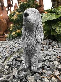 Decoratie dierenbeelden, hond Cocker Spaniel, steen, tuinbeeld - 2