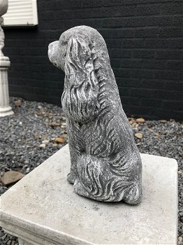 Decoratie dierenbeelden, hond Cocker Spaniel, steen, tuinbeeld - 7