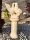 Duivenpaar, tuinbeeld op sokkel, steen, duifbeeldjes / duivenbeelden - 3 - Thumbnail