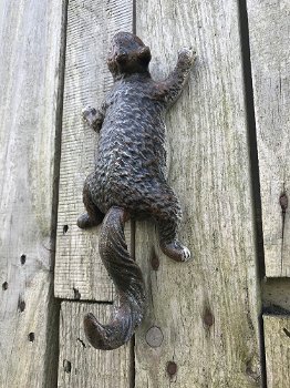 Een klimmende eekhoorn, gemaakt van gietijzer, wanddecoratie - 4