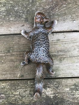 Een klimmende eekhoorn, gemaakt van gietijzer, wanddecoratie - 5