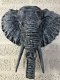 Zwart-grijze olifantenkop - wandornament, eye-catcher - 0 - Thumbnail