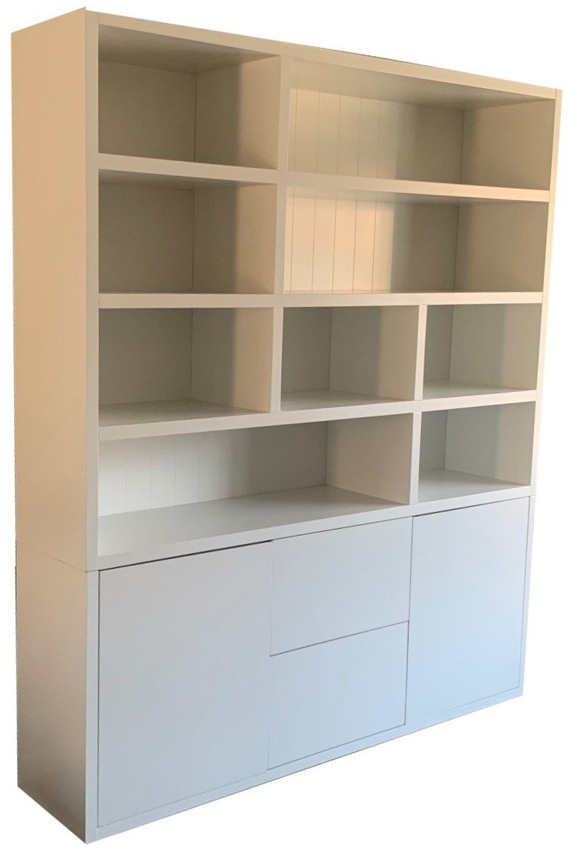 Vakkenkast wit - wit Boekelo 200 x 230cm ongelijke vakken - nr. 1
