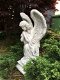 Engelbeeld, tuinbeeld, knielende engel, steen - 1 - Thumbnail