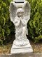 Engelbeeld, tuinbeeld, knielende engel, steen - 3 - Thumbnail